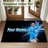 Crystal Velvet Square Rug Custom NameErling Haaland Pattern Non Slip Home Floor Decor Rug
