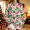 Women's Casual Christmas Print Neck Pullover Sweatshirt