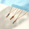 Bohemia Mix Color Enamel Metallic Fish Pendant Necklaces for Women 18K Gold PVD Plated Stainless Steel O-chain Chokers