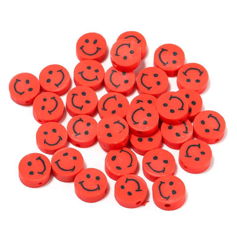 50Pcs Cute Soft Pottery Fruit Bead Clay Animal Pattern Loose Bead  Diy Children Girl Charm Jewelry Bracelets Necklace Supplies