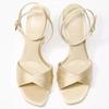 Luxury Satin High Heeled Sandals Women Sexy Round Toe Naked Strap Elegant Summer Party Shoes Fashion Wedding Bridal Heels Pumps