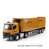 1:24 Container Truck Model Miniature Toys Alloy Diecast Dump Truck Tanker Vehicle Models Sound Light Doors Opened for Kids Gifts