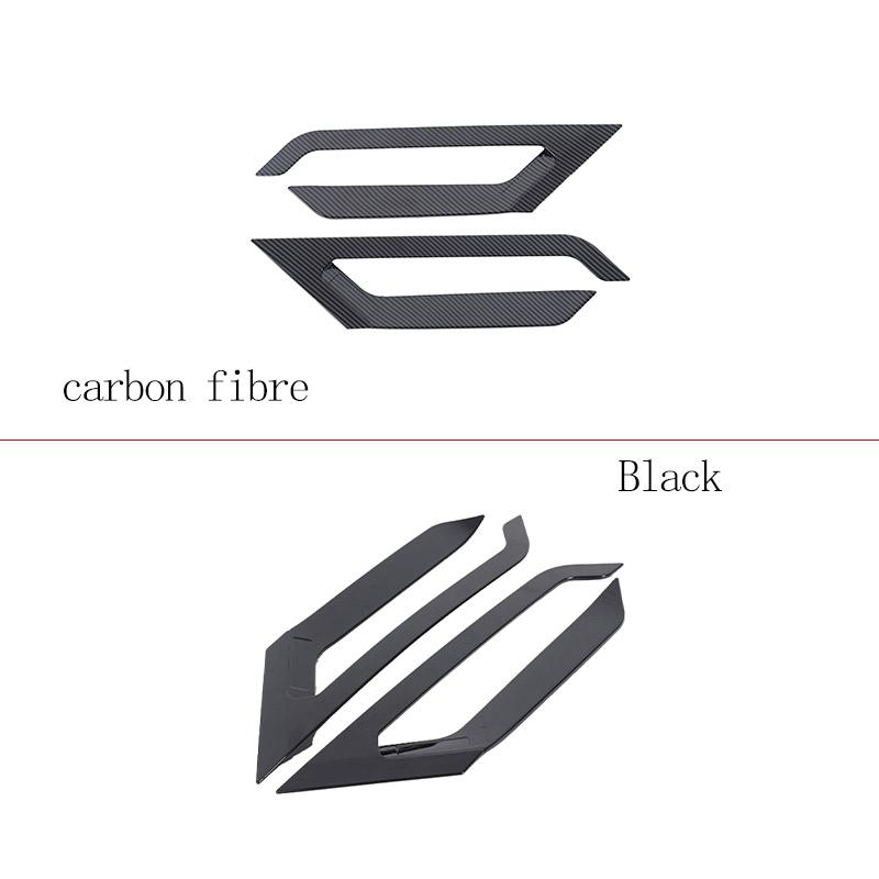 ABS carbon fibre/black For BMW X6 G06 2020-2026 front fender side shark gill side air outlet cover trim Car Accessories