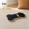 Easy Paw Grooming Board Dog Scratch with Treat Box, Wooden Nail File Board, Bone Shaped Scratching Pad, Grinder Alternative for Large Medium