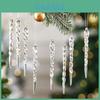 Christmas Acrylic Snowflake Hanging Ornaments For Tree Decor With Clear Pink And Blue Styles