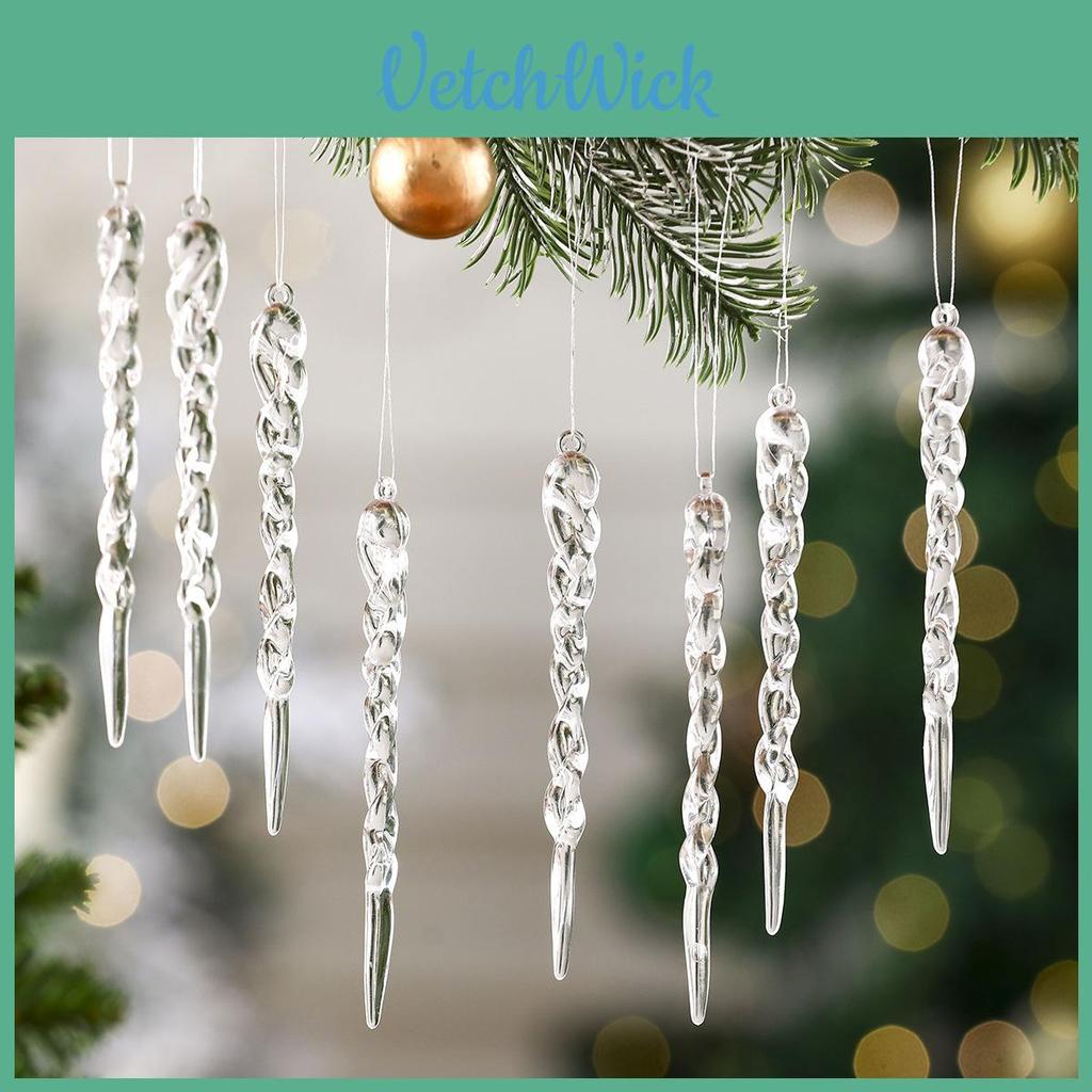 Christmas Acrylic Snowflake Hanging Ornaments For Tree Decor With Clear Pink And Blue Styles