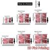 2D Flat Printing 2pcs Curtain Curtains Valentine's Day Butterfly Rose Digital Printed Polyester Drapes Birthday Party Perfect