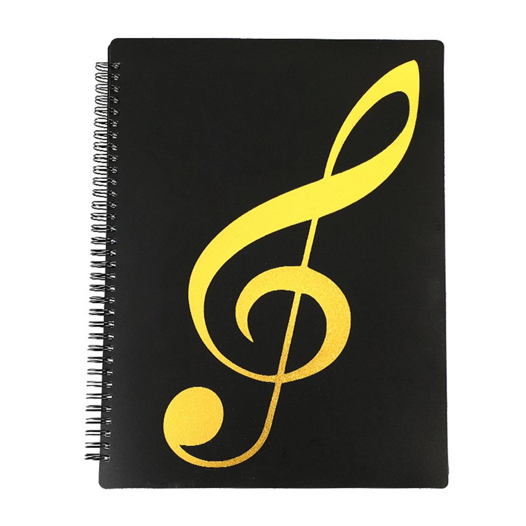 A4 Spiral Music Sheet Folder with Treble Clef Design Multi-Color Score Organizer for Musicians and Students Durable Sheet Music Holder