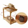 Height adjustable Solid Wood Side Table Sofa Bedside Laptop Desk For Living Room Bedroom Study Writing Book Shelf Organizer