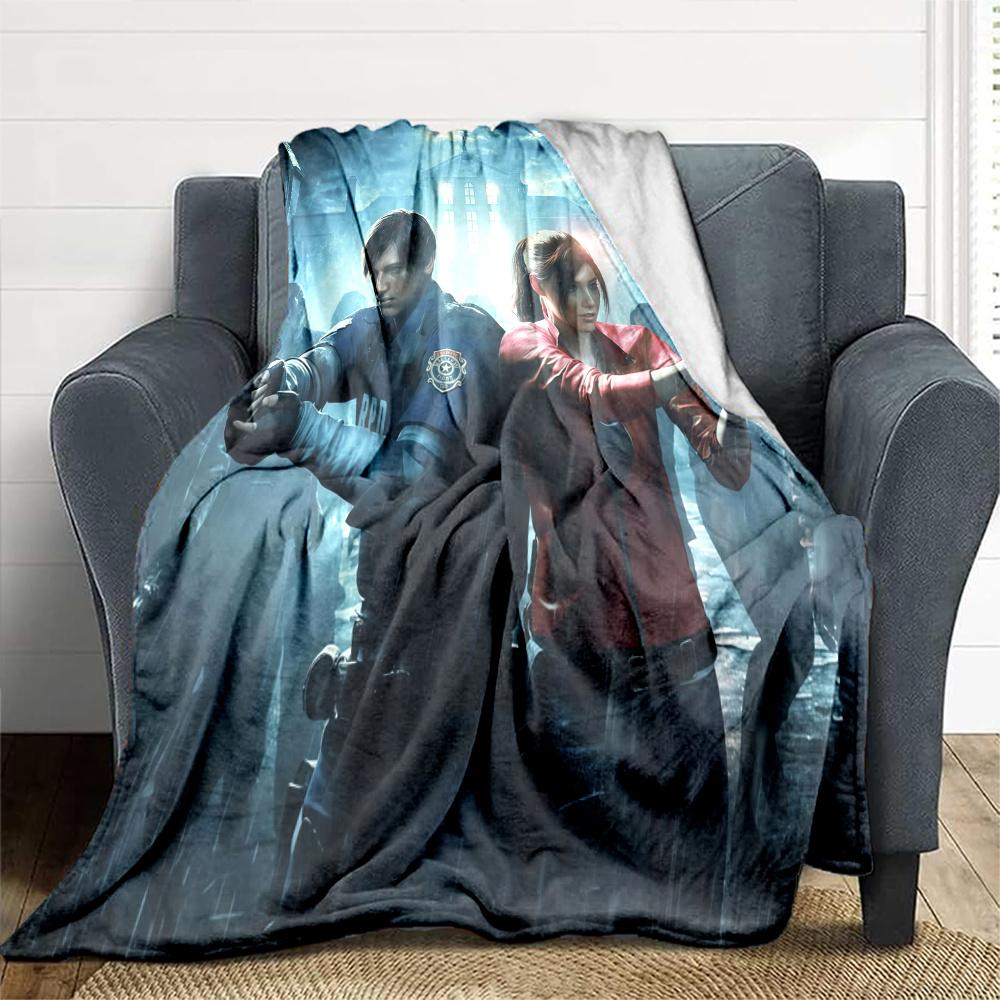 Resident Evil Flannel Blanket, High quality Comfortable for All Seasons, Home Decor, Warmth and Comfort