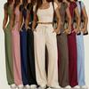 Women's Ribbed Knit Short-Sleeve T-Shirt - Casual Spring/Summer Top