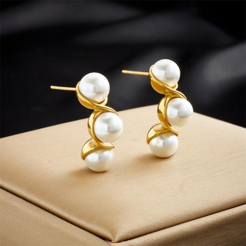 Stainless Steel Geometric Luxury Crystal Earrings For Women Girl New Waterproof Earrings Ear Jewelry Gift