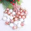 36pcs Glitter Christmas Baubles Plastic Christmas Tree Topper Xmas Tree Hanging Ball  Holiday Party