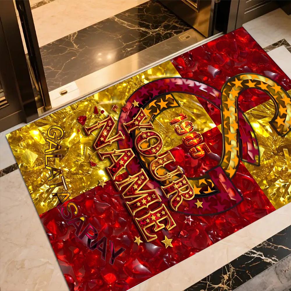 Galatasaray Pride Customizable Name Floor Rug Office Rug Design for Hallway Game Room Kitchen Study room Anti-slip Rug Office home decor
