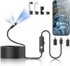 Endoscope Camera 1920P HD Borescope Tools with 8 Adjustable LED Lights Endoscope with 16.4ft Semi-Rigid Snake Camera