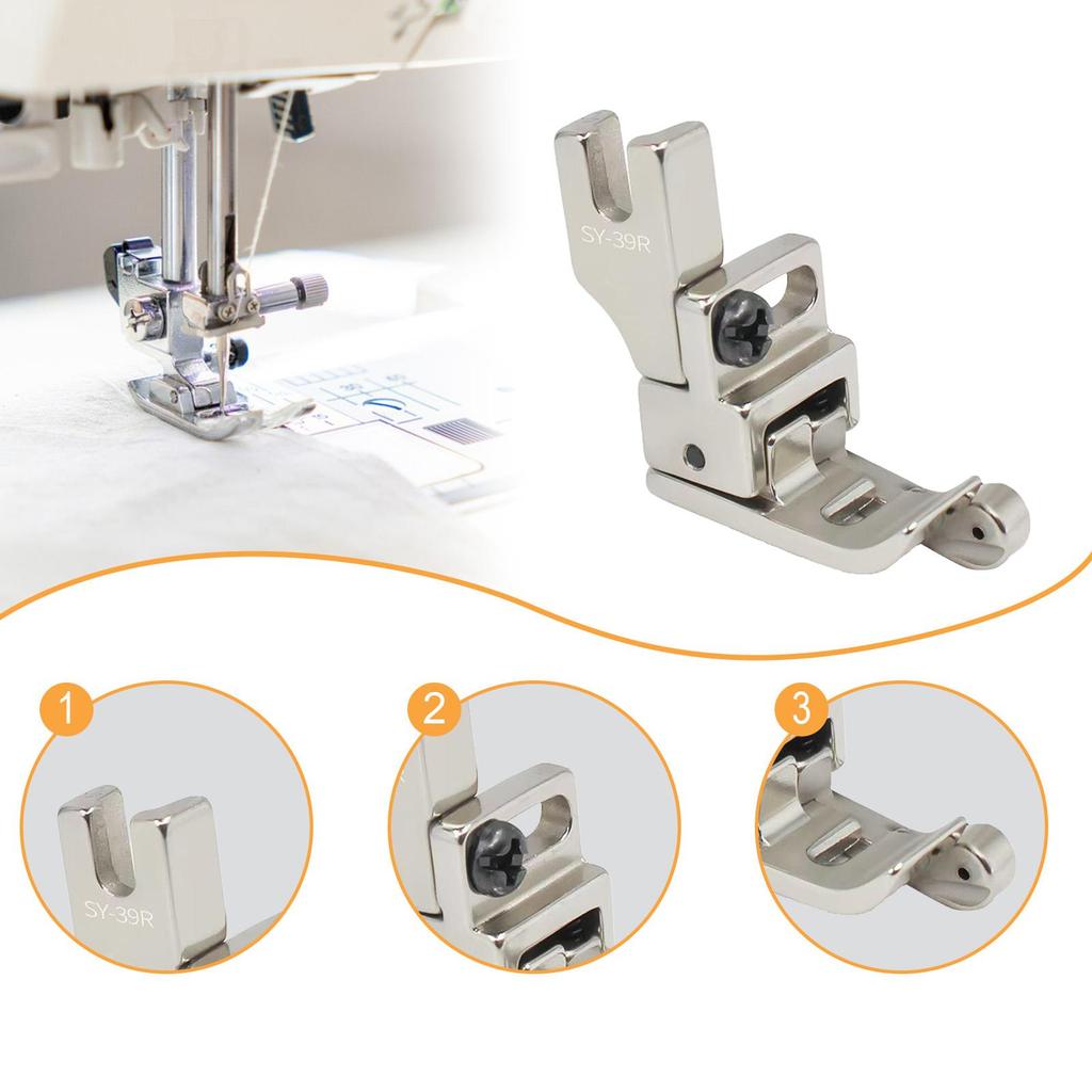 Steel Edge Guide Positioning Presser Foot for Industrial Sewing Machine Accessory Compatible with Flatbed Sewing