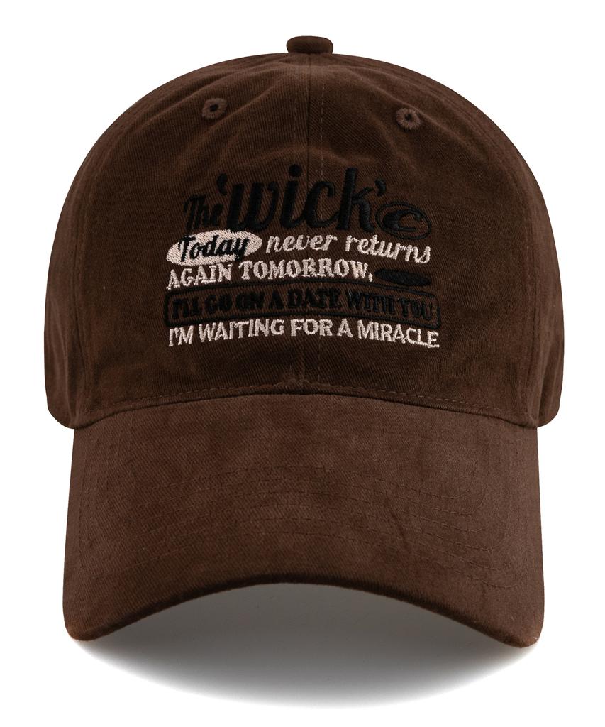 Wig Again Tomorrow Cotton Peach Ball Cap - Brown