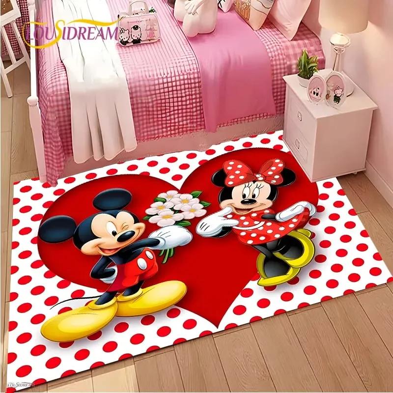 Kawaii Mickey Minie Mouse Caroon Cute Carpet for Living Room Bedroom Rugs Kitchen Door Un-slip Floor Mats Alfombra Birthday gift