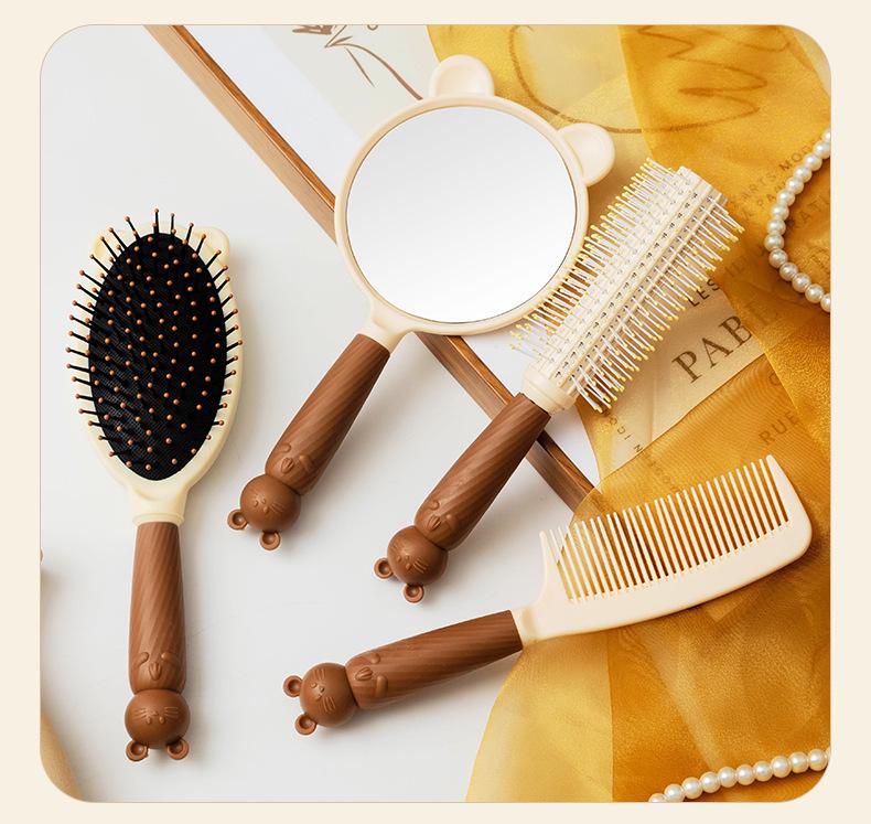 

Унисекс милый котик воздушный массажный набор расчесок для волос - 4 предмета пластиковый набор для укладки