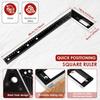 Tooltekt Woodworking Square Ruler, Multi-Angle Measuring Ruler, L Square 45/90 Degree Multifunctional Right Angle Ruler, 16 Inch Escuadras De