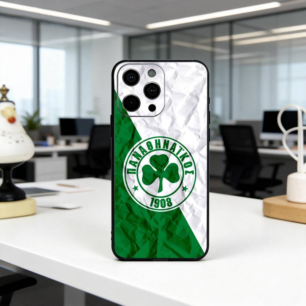 ART P-Panathinaikos A-Athens PA  Phone Case For iPhone 17,16,15,14,13,12,11 Plus,Pro Max,XS,Soft Silicone Black Cover
