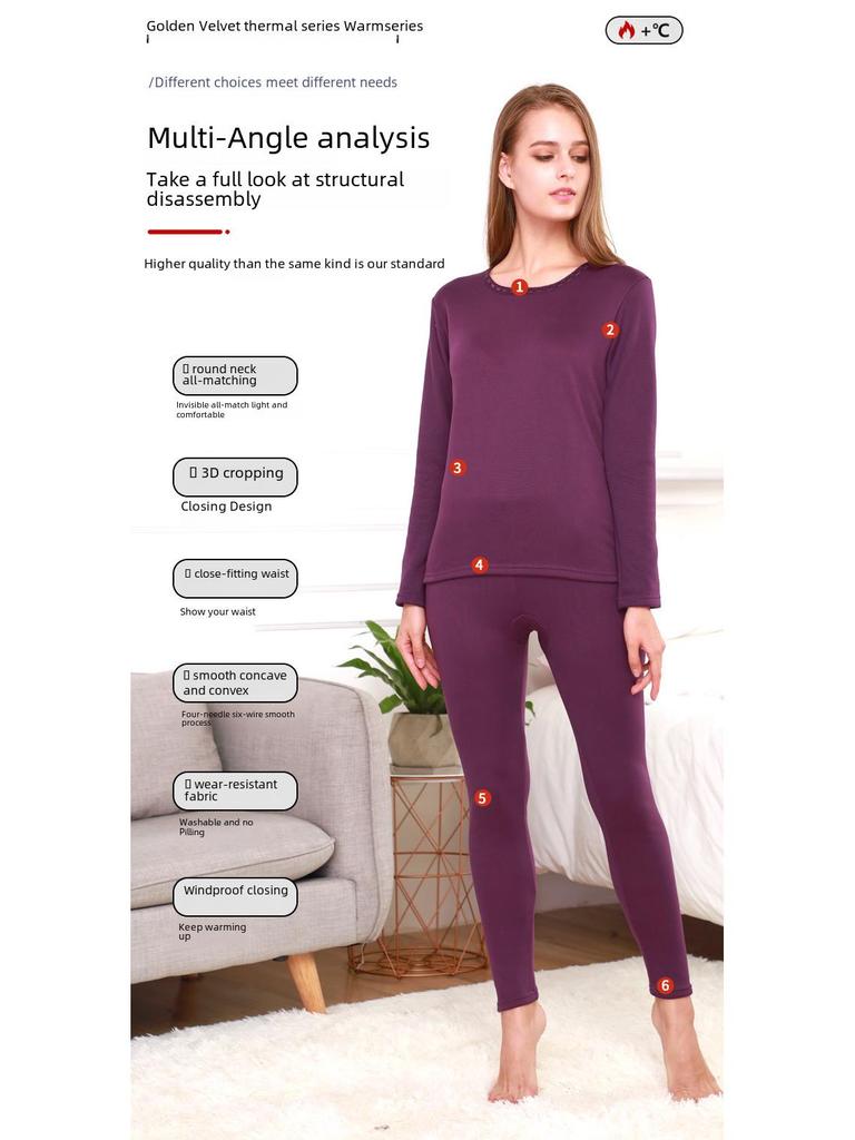 Men's Plus Size Velvet Thermal Underwear Set - Thickened for Autumn Warmth
