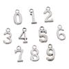 100pcs Sliver Numbers Charm Pendants Number 0-9 Alloy Charms Pendants  for DIY Crafts