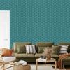 Wallpaper Geometric pattern turquoise, center turquoise 50x1000