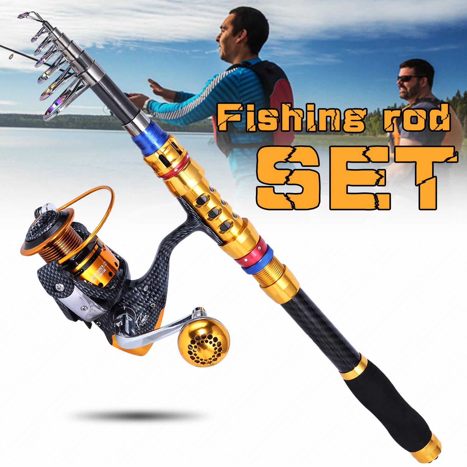 

Комбинированные спиннинговые удочки и катушки 1,8 м/2,1 м из углеродного волокна с рыболовной катушкой для морской соленой воды Rod1.8m&Reel1000