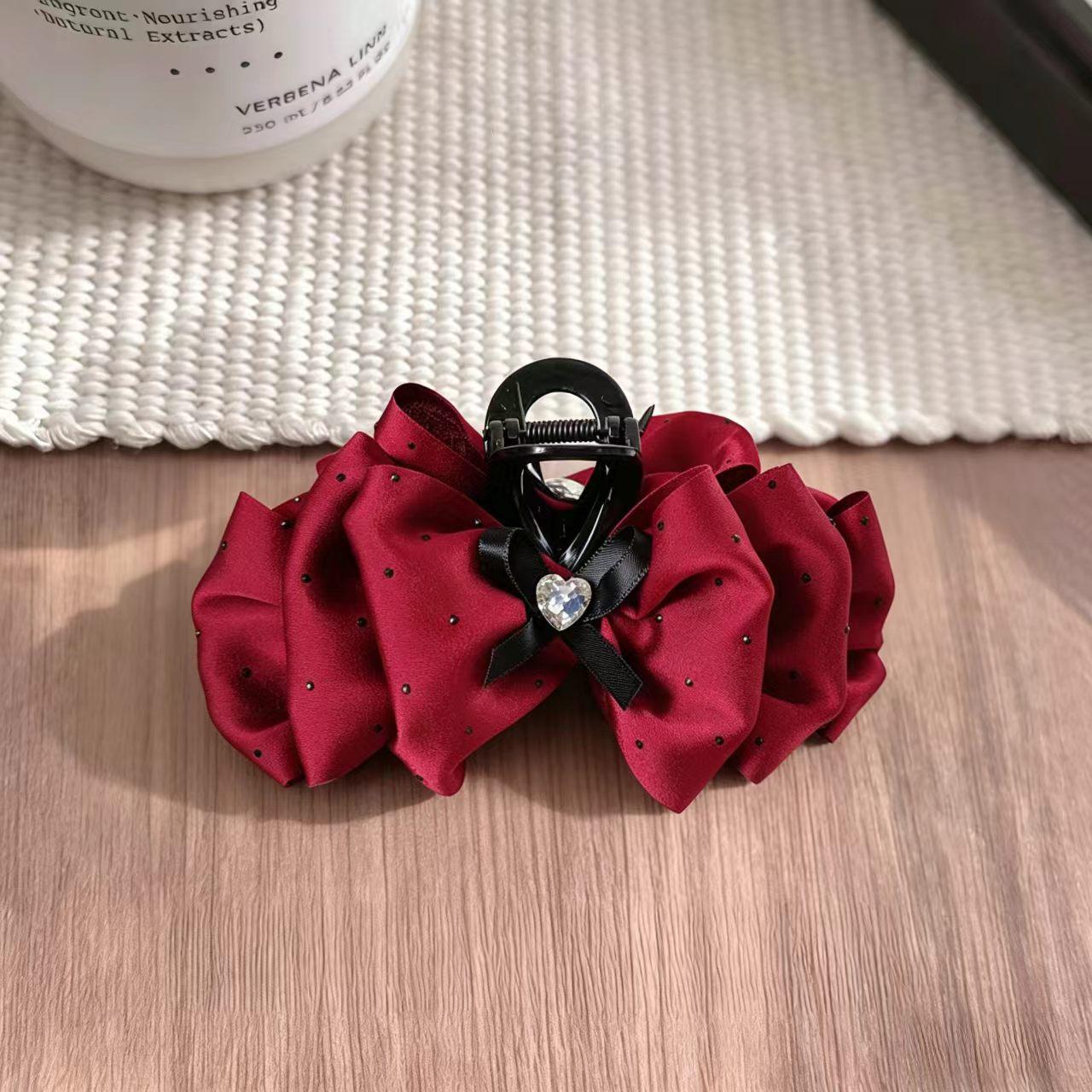 Korean Rhinestone Butterfly Flower Hair Clip with Tassels