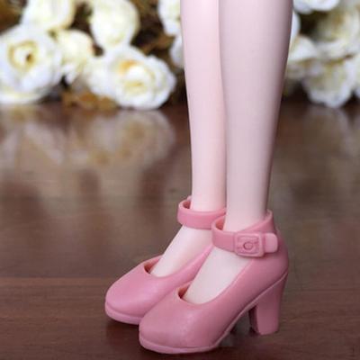 1/6 Doll Plastic High Heels Shoes For Clothing Pink