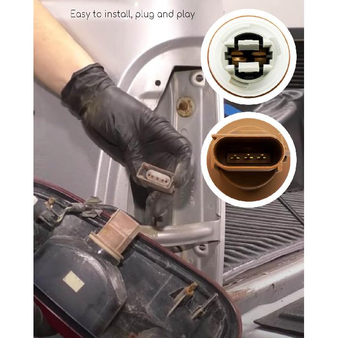 Rear Car Lamp Holder with Wire Harness Fit for Ford F-150 2004-2017, Light Signal Socket Pigtail Connector Replace YF1Z13411CA 2U5Z13411SA, Turn