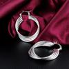 925 Sterling Silver Earrings Multi -Layer Design Earrings Women Fashion Jewelry Gifts