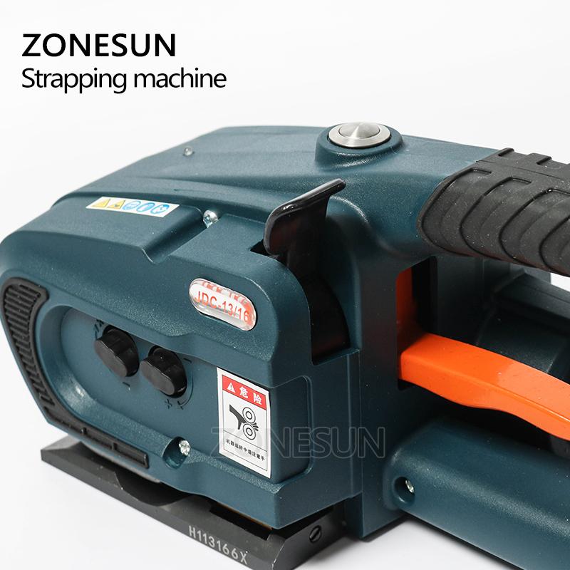 ZONESUN ZS-JDC16 13mm-16mm PET PP Plastic Strapping Machine Tools Battery Powered Strap Machine With 2 batteries