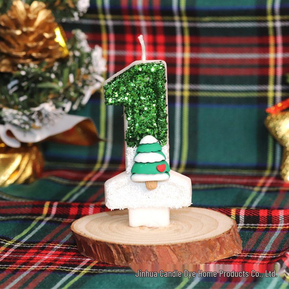 Santa Claus Birthday Number Candles - Creative Christmas Cake Decorations & Gifts