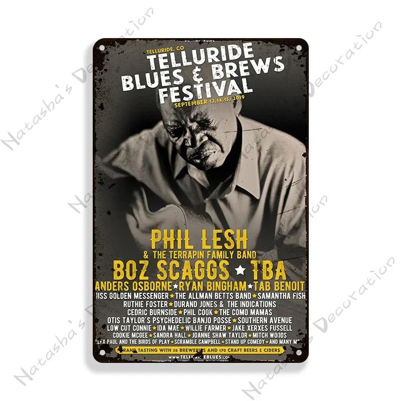 Classic Blues Metal Tin Sign Home Bar Wall Decor Signs Rusty Metal Signs Singer Metal Plaque Decorative Plate Industrial Decor