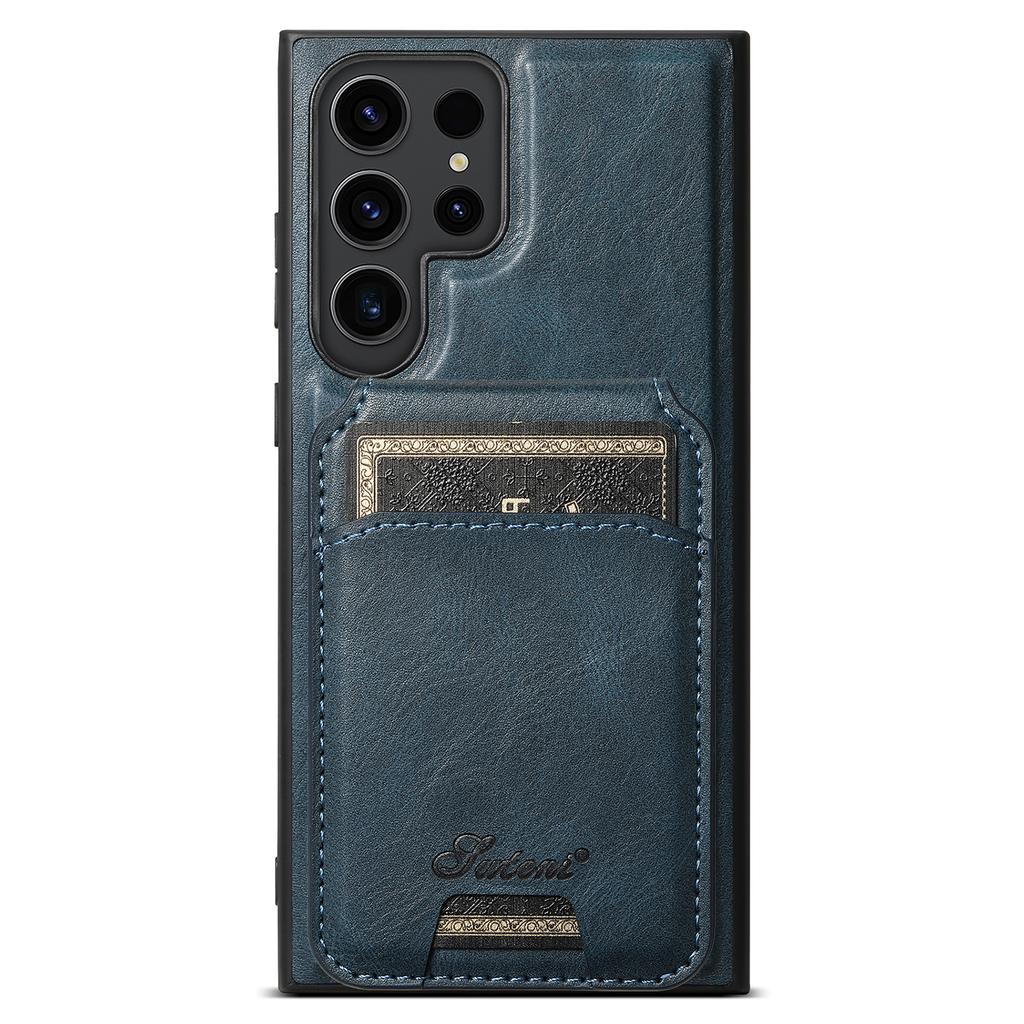 SUTENI H15 For Samsung Galaxy S24 Ultra Magnetic Case Detachable Card Holder Phone Cover