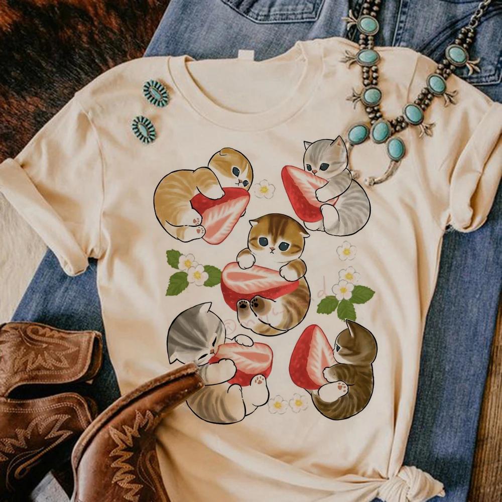 Unisex Strawberry Tee Women Summer Anime Comic T Shirt Girl Streetwear Japanese Clothes Aesthetic