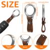 Leder Schlüsselanhänger Rindsleder Auto Schlüsselanhänger Titan Metall Schlüsselring Luxus Herren Mode Schlüsselanhänger Personalisierbar Kreative Schlüsselanhänger Clip