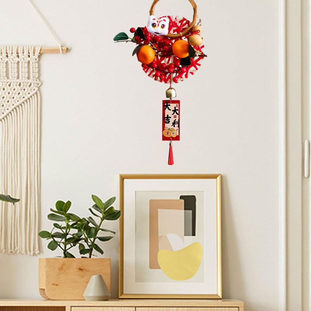 Door Handle Pendant New Year The Year of The Snake Wall Hanging Wreath for Party Spring Festival Indoor Front Door Office