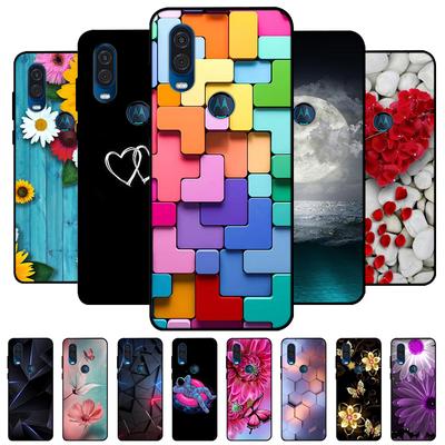For Motorola One Vision Case Black Cover Lion Wolf Silicone Soft Back Cases For Moto One Vision Phone Case Protective Shell