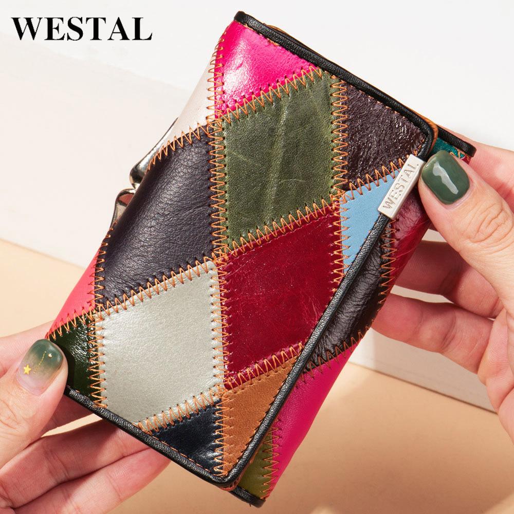 Portafoglio Corto in Pelle Nuovo Europeo e Americano, Elegante e alla Moda per Donne, Cambio in Pelle di Vacchetta Primo Strato per Donne