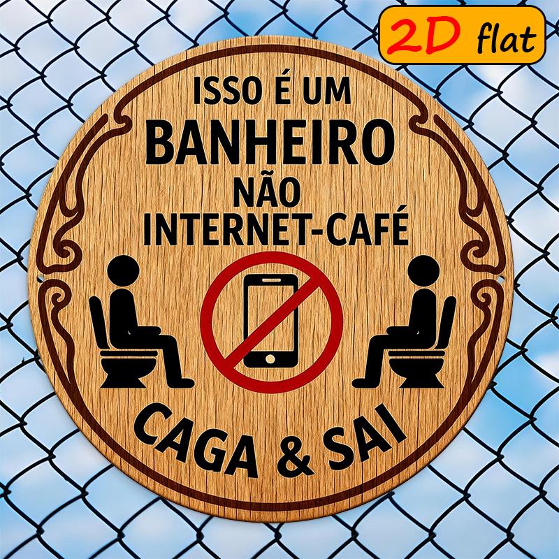 Aluminum Round Restroom Sign No Phone Use Prohibition Symbol cm Outdoor Decoration