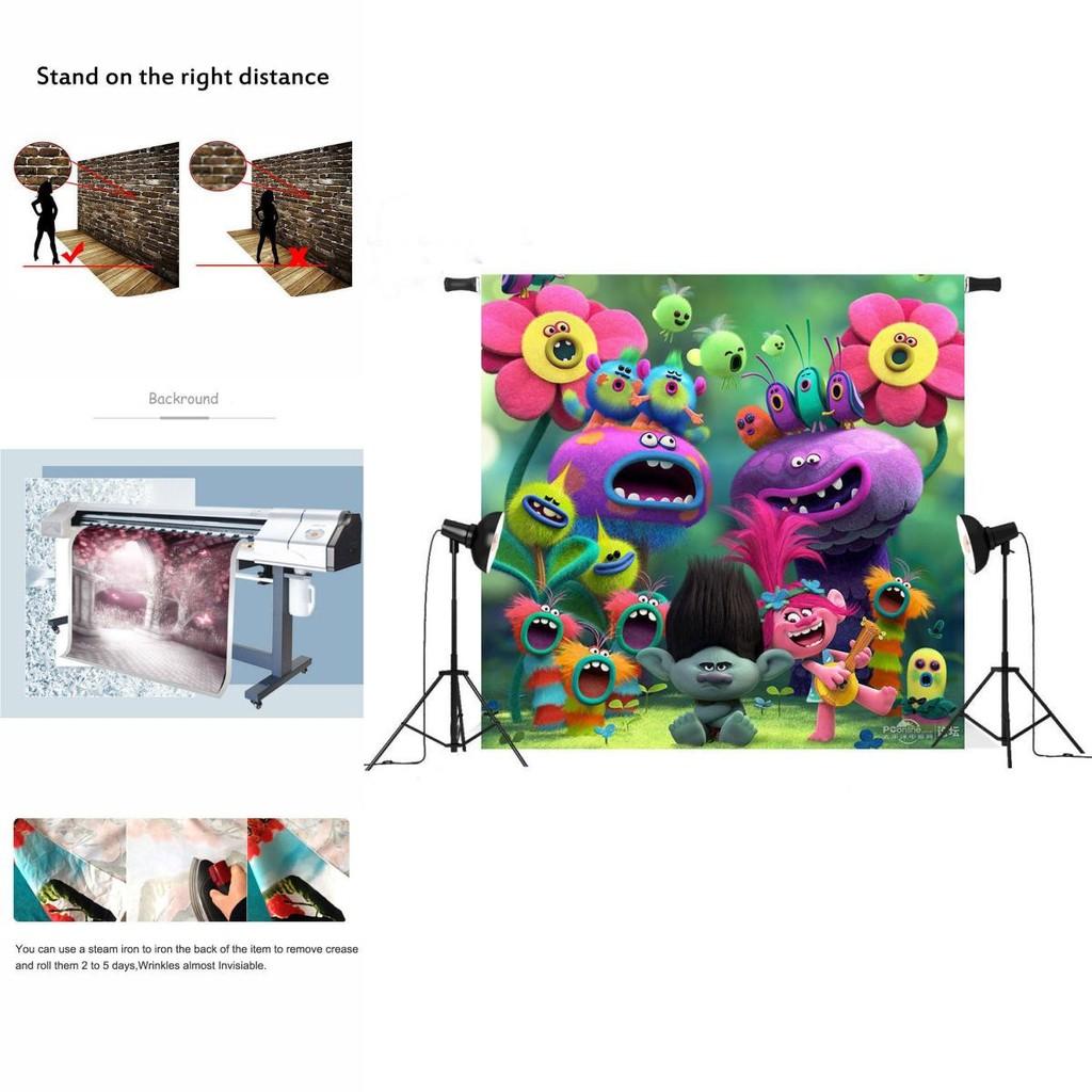 Trolls World Tour Photography Background Cloth For Childrens Holiday Photo Shoots Creative