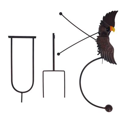 Rasen Eule Skulptur Lebensecht Dekorative Eisen Windskulptur Spinner für Garten Terrasse Hinterhof