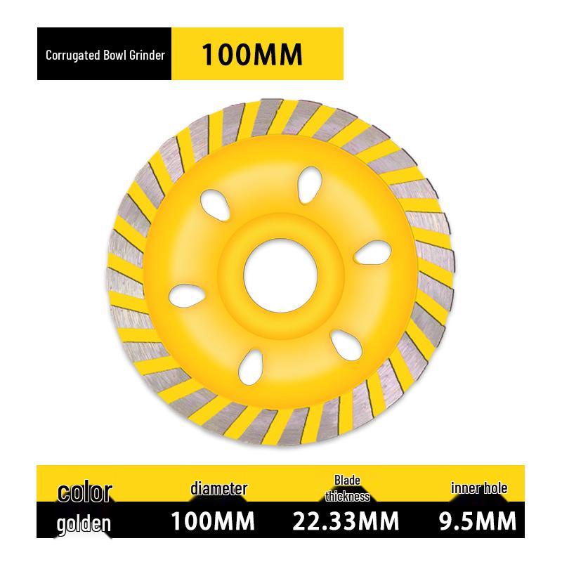 Diamond Grinding Disc for Angle Grinders - Marble, Stone, Concrete, and Cement Edging and Sanding Wheel