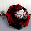 1pc Tokyo Ghoul Umbrella Automatic Opening Closing, Portable 3-Fold Design, 8-Bone Iron Frame, Outdoor Umbrella, Ideal Gift for Fans, Travelers, Daily