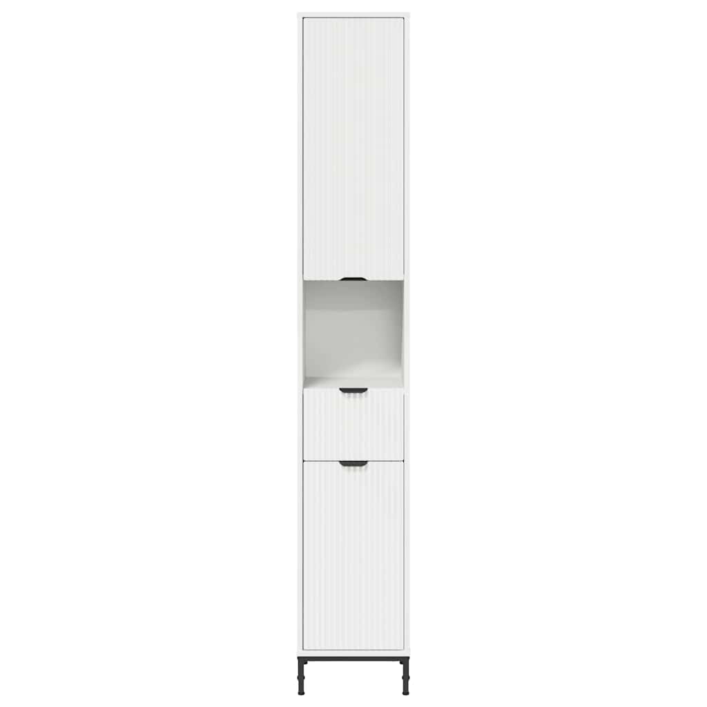 Bathroom Cabinet with Drawers White 31.5 X 33 X 190 Cm