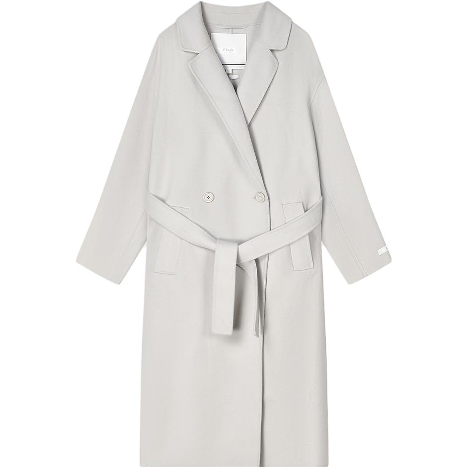 

FILA 2023 Winter New Woolen Coat Fashion Simple Lapel Single Button Wool Overcoat Men Coats Warm-Gray F11M345701F-GY M