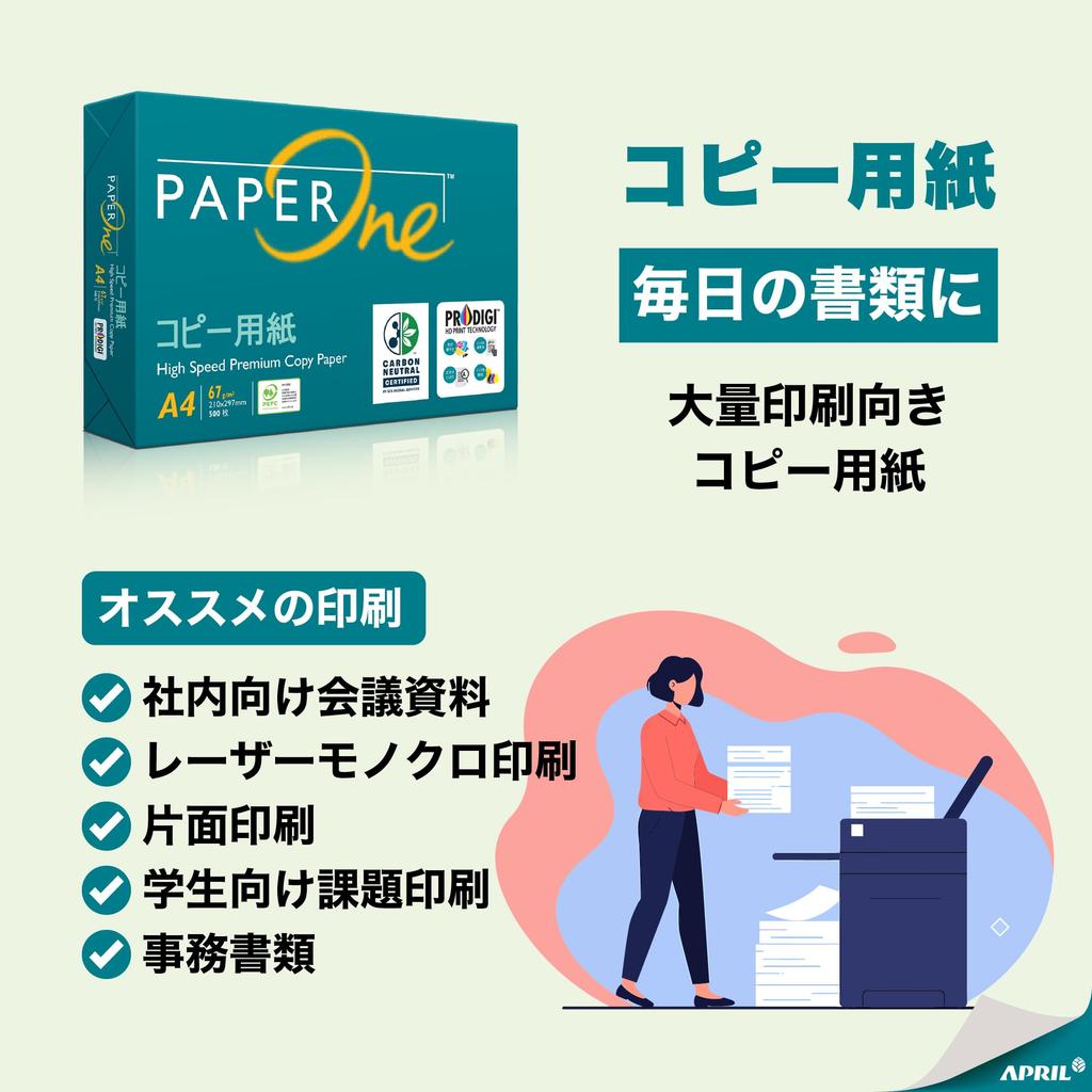 April PaperOne Copy 500 High Geeignet für CO2-neutrales PEFC-Papier, B5, Blattware, Weiße, 0,09 mm Dicke, Hochvolumendruck, Zertifiziert,